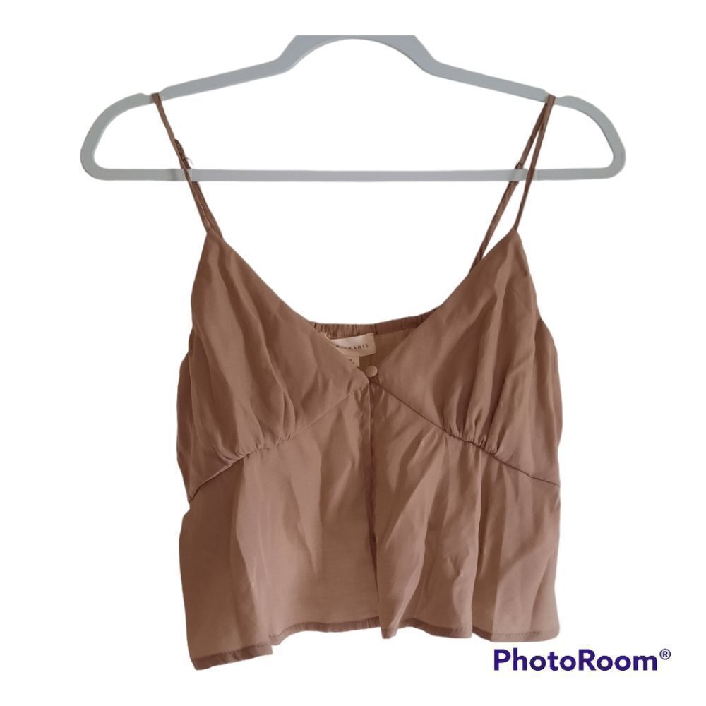 LA Hearts Button Front Cami Top